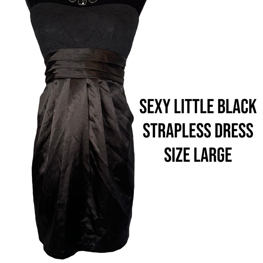 Little black sexy strapless dress Size large